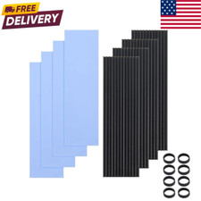 4 PCS M.2 NVMe Heatsink with 4 Thermal Silicone Pads Aluminum 2280 SSD Heat