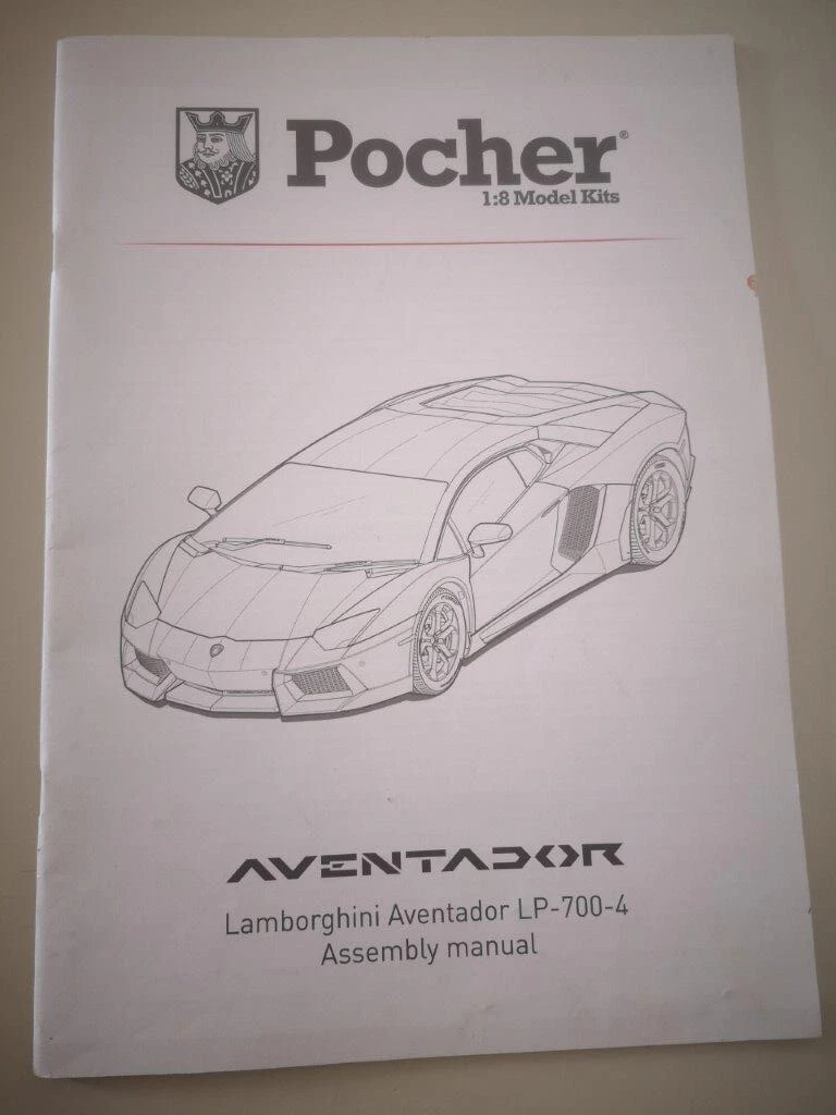 Kit De Maquette Pocher 1:8 Lamborghini Aventador LP 700-4