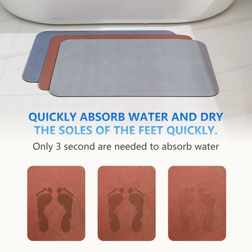 Innovative Non-Slip Bath Mat Diatomaceous Earth Bathroom Shower Rugs (Set of 2) - Picture 43 of 44