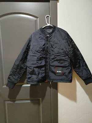 M+RC Noir Marche Noir Black Fly Bomber Jacket Mens Large