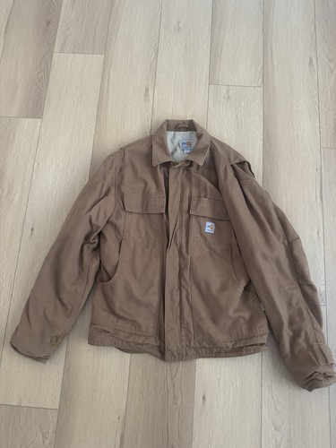 Carhartt Men’s FRJ003 BRN Fire Resitant Jacket Size M - Picture 7 of 9
