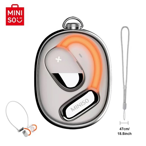Miniso M99 Open Earbuds With LED Display Bluetooth 5.4, 360 Rote Wireless   - Afbeelding 9 van 9
