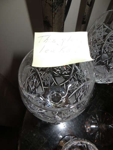 Heavy Thick Leaded Crystal Hobstar Pattern Bundle heavy wine/champagne glasses - 第 9/12 張圖片