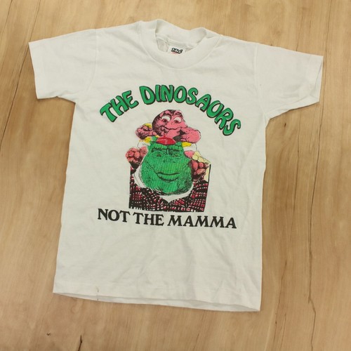 vtg 90s single stitch The Dinosaurs t-shirt Youth MEDIUM tv show not the mama - Picture 2 of 4