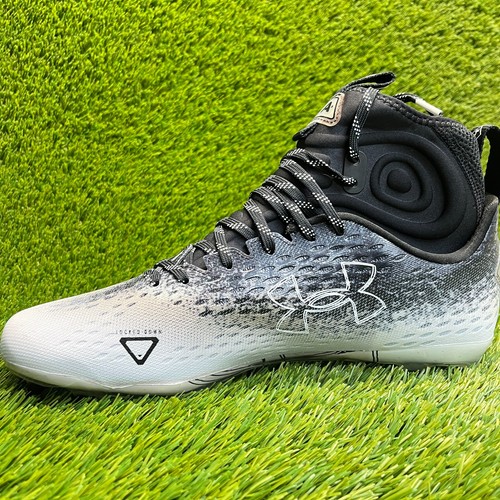 Under Armour Spotlight Lux MC 2.0 Mens Size 11.5 Black White Football Cleats - Picture 2 of 10