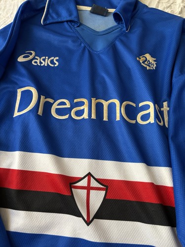 MAGLIA CALCIO MATCH WORN FLACHI SAMPDORIA 1998/99 JERSEY TRIKOT SOCCER FOOTBALL - Imagen 5 de 7