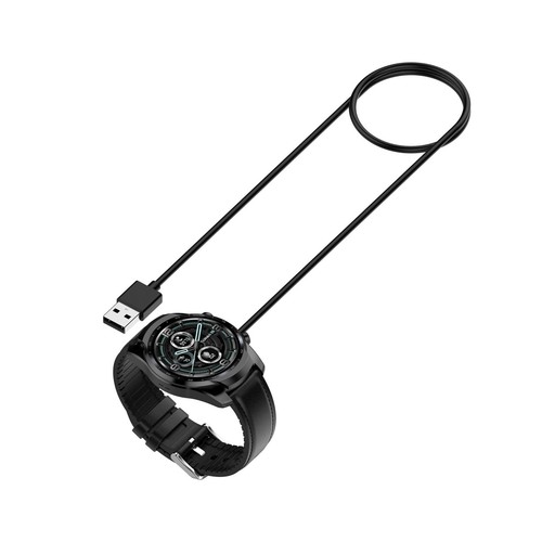 Nwe Black USB Charging Cable Magnetic Charger For Ticwatch pro5/proX/E3/pro3 LTE - Photo 9 sur 11