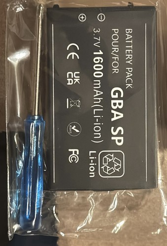 Game Boy Advance SP / GBA SP Replacement Battery Pack kit