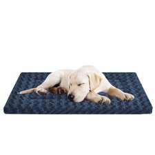 Washable Dog Bed Plush Orthopedic Outdoor Crate Mat with Non-Slip Bottom,Luxe...