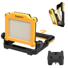 DAYATECH Cordless LED Work Light Compatible with Dewalt and Milwaukee 18-20V ...