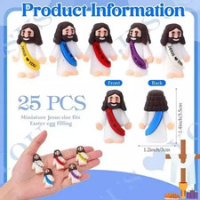 25 P Little Jesus Figures Original Design Jesus Love You Mini Rubber Jesus - -
