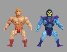 MASTERS OF UNIVERSE Mattel HE-MAN 1981 Taiwan  BATTLE SKELETOR 1981 1983 Mexico