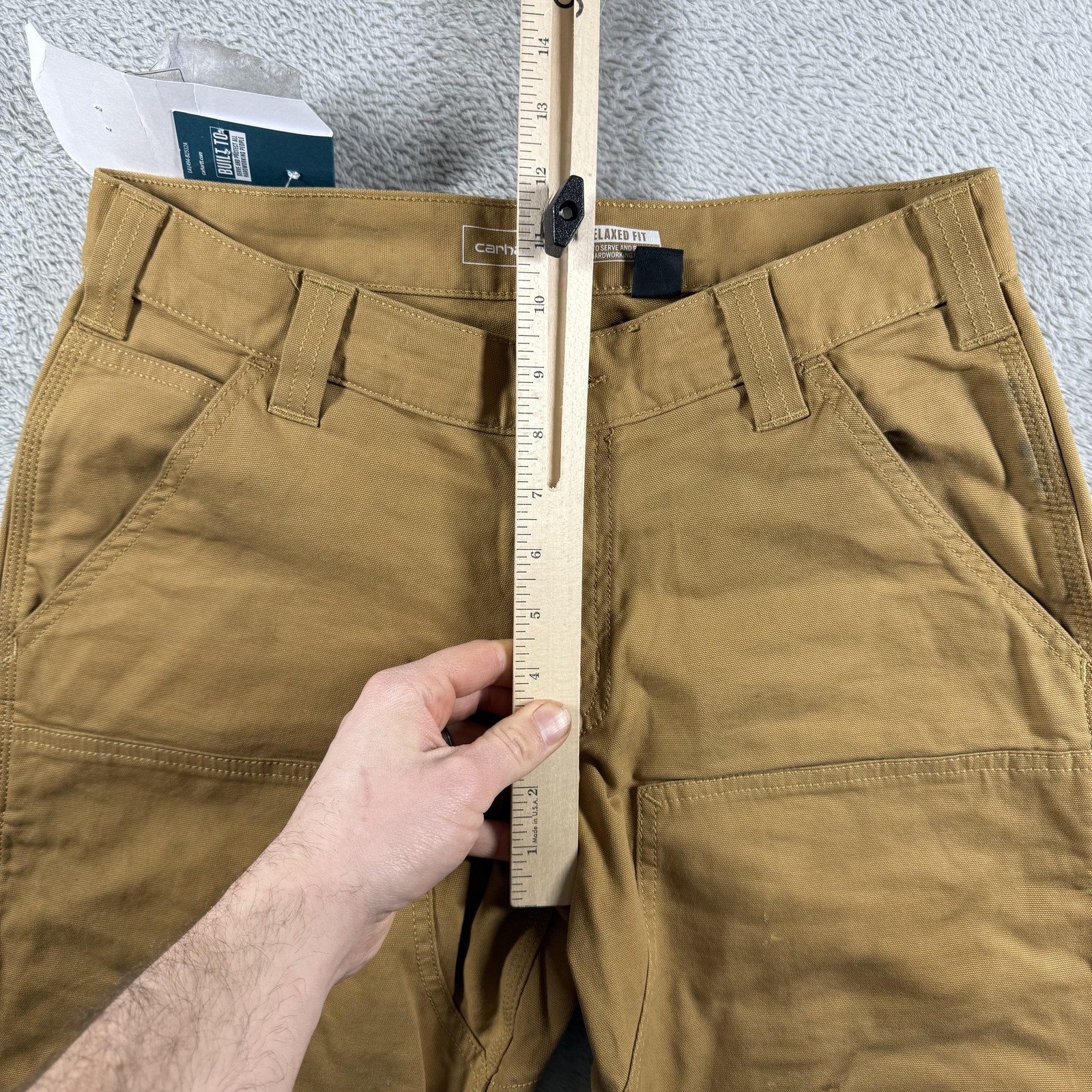 Carhartt Pants Mens 30x30 Brown Rugged Flex Relaxed Fit Canvas Double Knee Work thumbnail 13