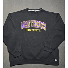 West Chester University Russell Athletic Black Crewneck Sweatshirt XL
