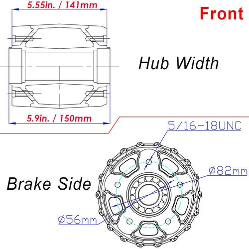 16X3.5 Fat Spoke Front Wheel Rim Rotor for Harley Softail Heritage Deluxe FLSTC - Picture 3 of 9