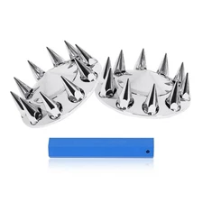 Chrome ABS Front Axle Wheel Cover for Semi Truck Plastic Hub Cover with 33mm ...