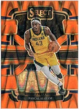 2023-24 Panini Select Concourse Orange Tectonic Prizm Pascal Siakam Card #8 