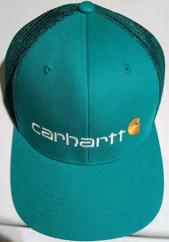 Carhartt Herren Seafoam Green Canvas Rugged Flex Fit Mesh Back Baseball Cap L/XL
