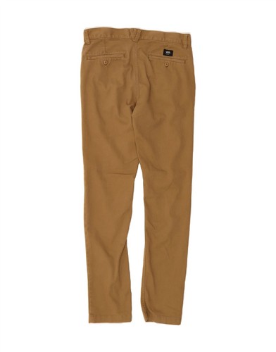 Pantalones chinos ajustados VANS para hombre W30 L31 algodón marrón CY06 - Imagen 2 de 3