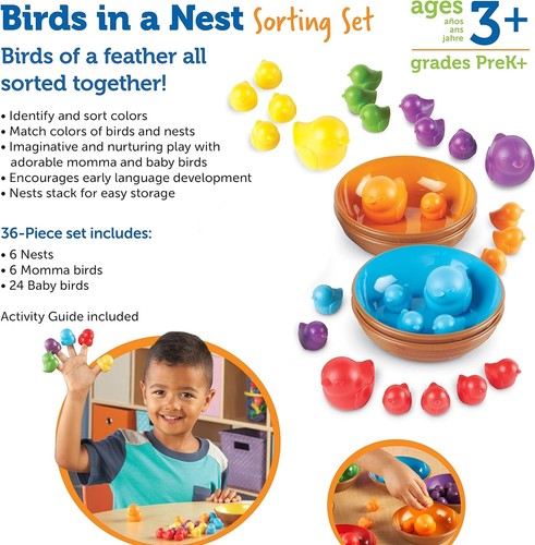 Learning Resources Birds in a Nest Sorting Set, Fine Motor Toy - Picture 6 of 6
