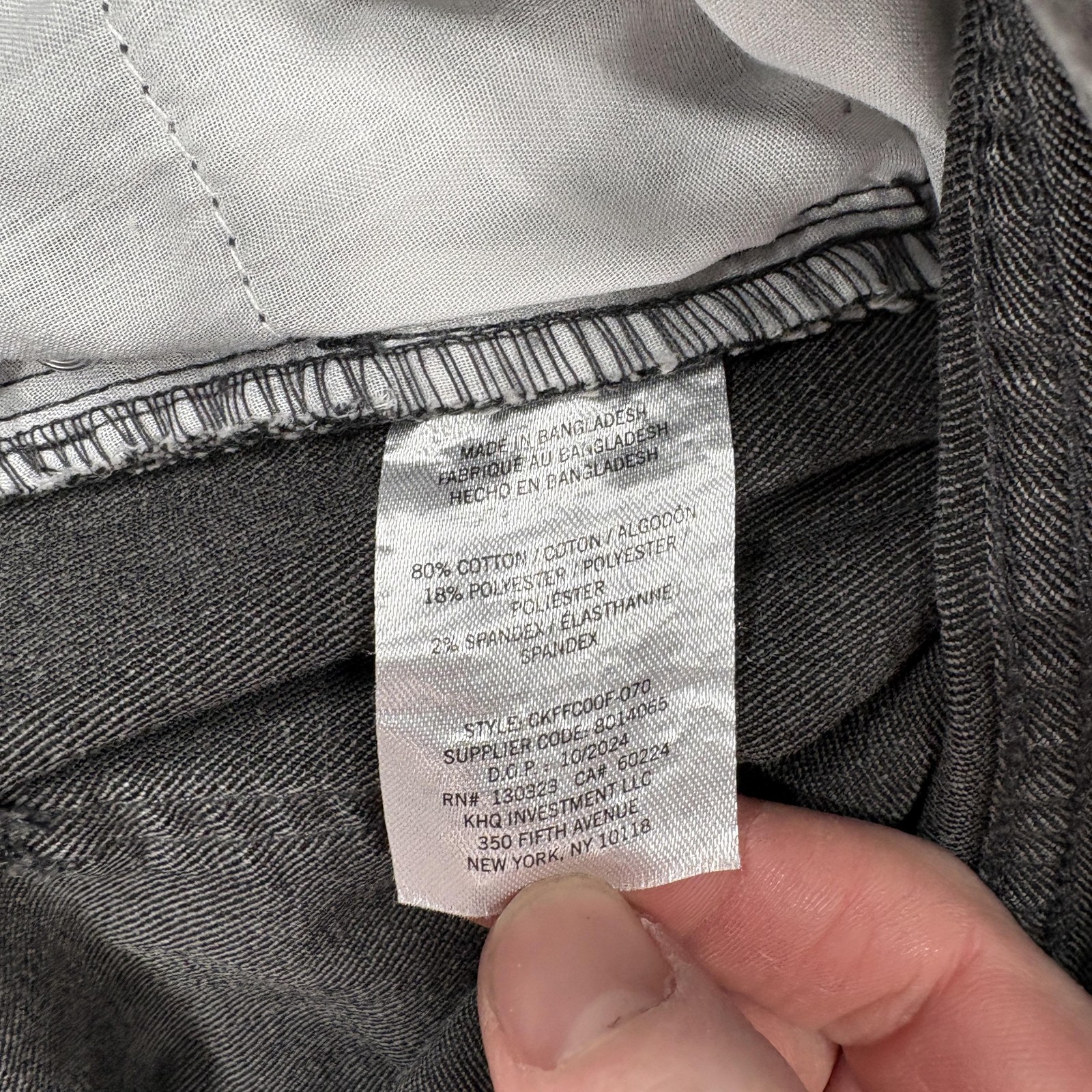 Calvin Klein Jeans Kids 16 Gray Skinny Adjustable Waist Stretch Casual 30x30 NWT thumbnail 6