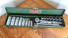 S-K Tools SK Wayne 3/8" Drive SAE Socket Set - 20 pieces + Metal Box