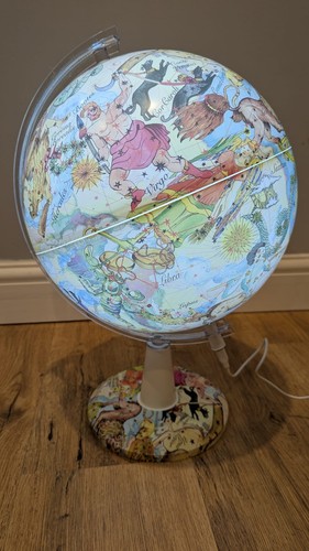 EXERZ 30CM Art Globe Zodiac Illuminated – Illustrated Map of Zodiac Region - Picture 4 of 9