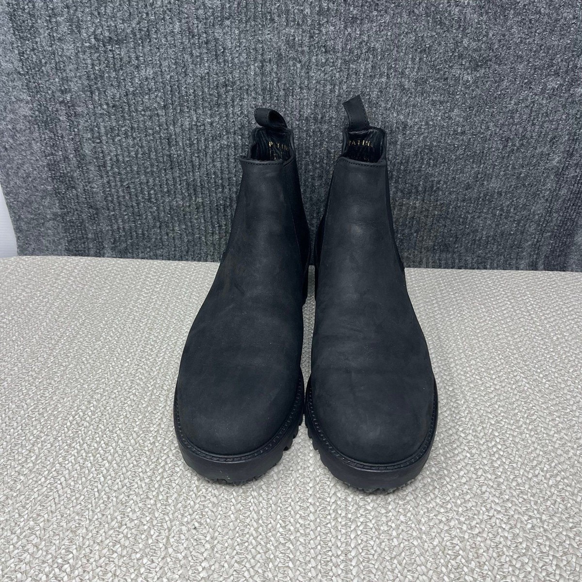Men\'s Patina Black Leather Chukka Boots - Classic Pull-On Chelsea Style Every guy needs a classic Chelsea boot in his rotation. The  main image 2