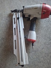 MAX Pneumatic Framing Nailer Silver Red Nail Gun