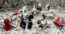 Florists For FIREMAN  Arrangements VTG Princeton Gallery 9 Dalmatians, No Chips