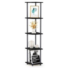 TURN N TUBE Corner Shelf 5 Tier Corner Bookshelf Open Storage Shelves for
