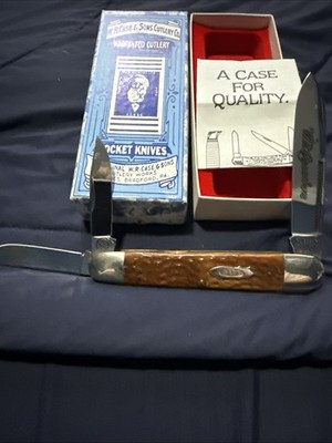 NIB CASE XX ''JUMBO CIGAR WHITTLER'' 1990 Jigged Bone 6391 Folding Knife. Mint
