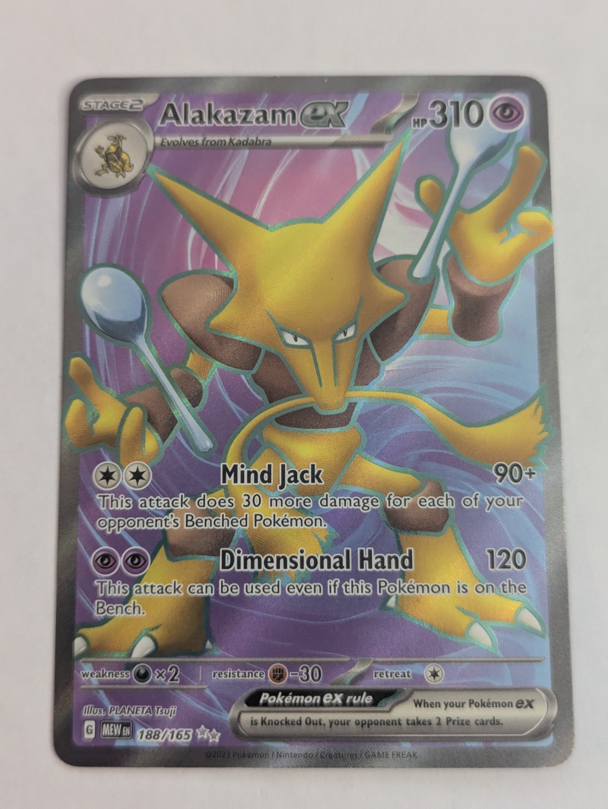 Pokemon TCG - Alakazam ex - 188/165 - SV: Scarlet & Violet 151 Free Ship NM