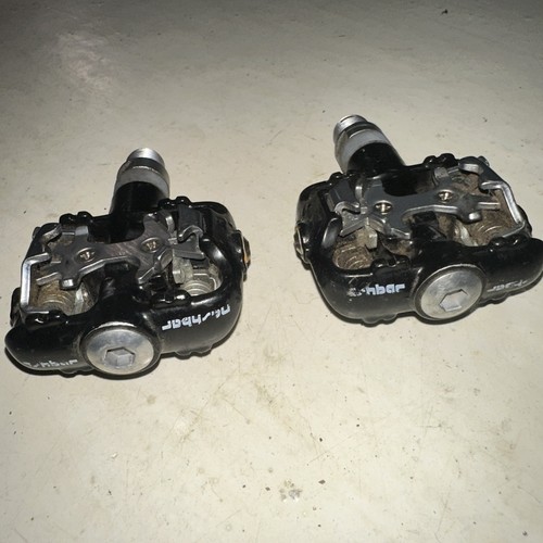 Dual Sided SPD Clipless Mountain Bike Pedals Cyclocross Gravel 2 Bolt 9/16"black - Picture 4 of 7