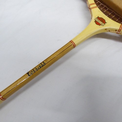 Vintage wooden badminton rackets with wooden press - Picture 4 of 17