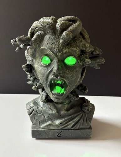 Cabeza de serpiente animada MEDUSA se ilumina movimientos charlas brilla Halloween decoración del hogar - Imagen 3 de 21