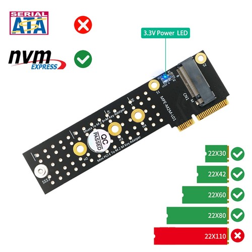 M.2 (NGFF) NVME SSD to PCIe Converter Card PCI-E to M.2 M-Key Adapter8486 - Afbeelding 4 van 7