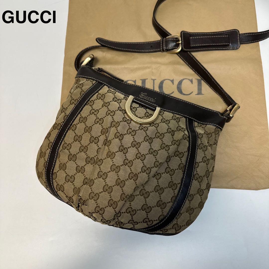 GUCCI M17 Geks GG Canvas Leather Abbey Line Shoulder  DDU