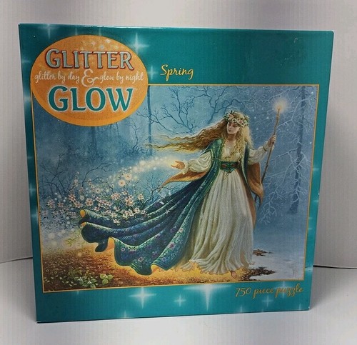 Glitter and glow in the dark spring fairy fantasy 750 piece puzzle