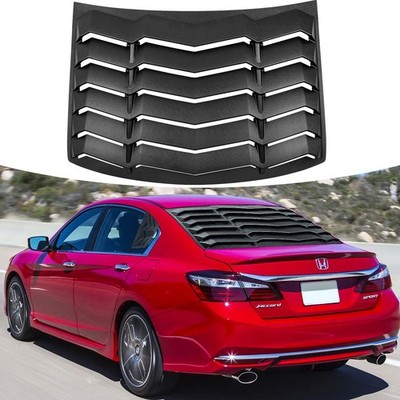 2013-2017 Honda Accord Sedan Rear Window Louver GT Lambo Style Matte Black