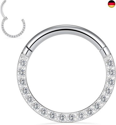 Hengkaixuan G23 Titan Septum Ring Conch Schmuck 18G 16G 14G Nase Hoop Tragus
