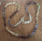 Vintage 14k GF Necklace Genuine Peridot Citrine Topaz Garnet Amethyst 20 In — photo 1
