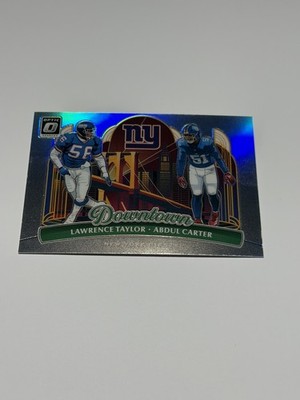 2025 Donruss Optic Lawrence Taylor/Abdul Carter Dual Downtown No. 9 Giants