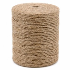 Natural Jute Twine String - 656 Feet, 2mm for Crafts, Gardening  Gift Wrapping