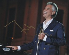 ANDREA BOCELLI SIGNED AUTOGRAPH 8X10 PHOTO - BLIND ITALIAN OPERA TENOR BECKETT