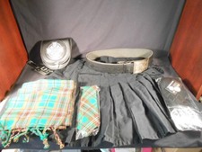 Big mans UT Kilt Sporran Tartan outfit with belt, socks, tie and more. Size 43