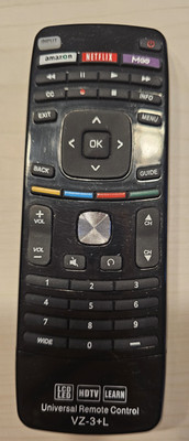 VIZIO Universal Remote Control VZ-3+L   LCD/LED/HDTV   Learning Remote