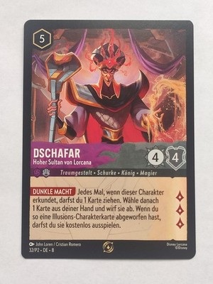 Disney Dschafar - Hoher Sultan von Lorcana 32/P2 8JAF Set Championship Promo