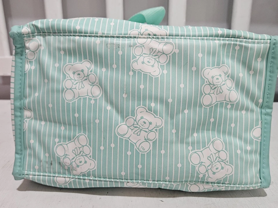 Bolsa de pañales/soporte para botellas vintage Baby Boom verde/osos de peluche Foto 4 de 4