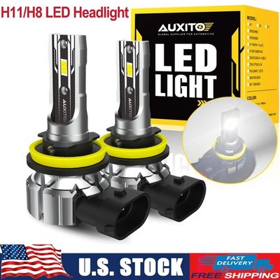 AUXITO H11 LED Headlight Kit Low Beam Bulb Canbus Super Bright 6000K White 100W